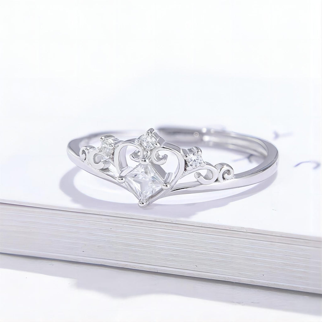 Adjustable Crown Ring Women Fashion Jewelry