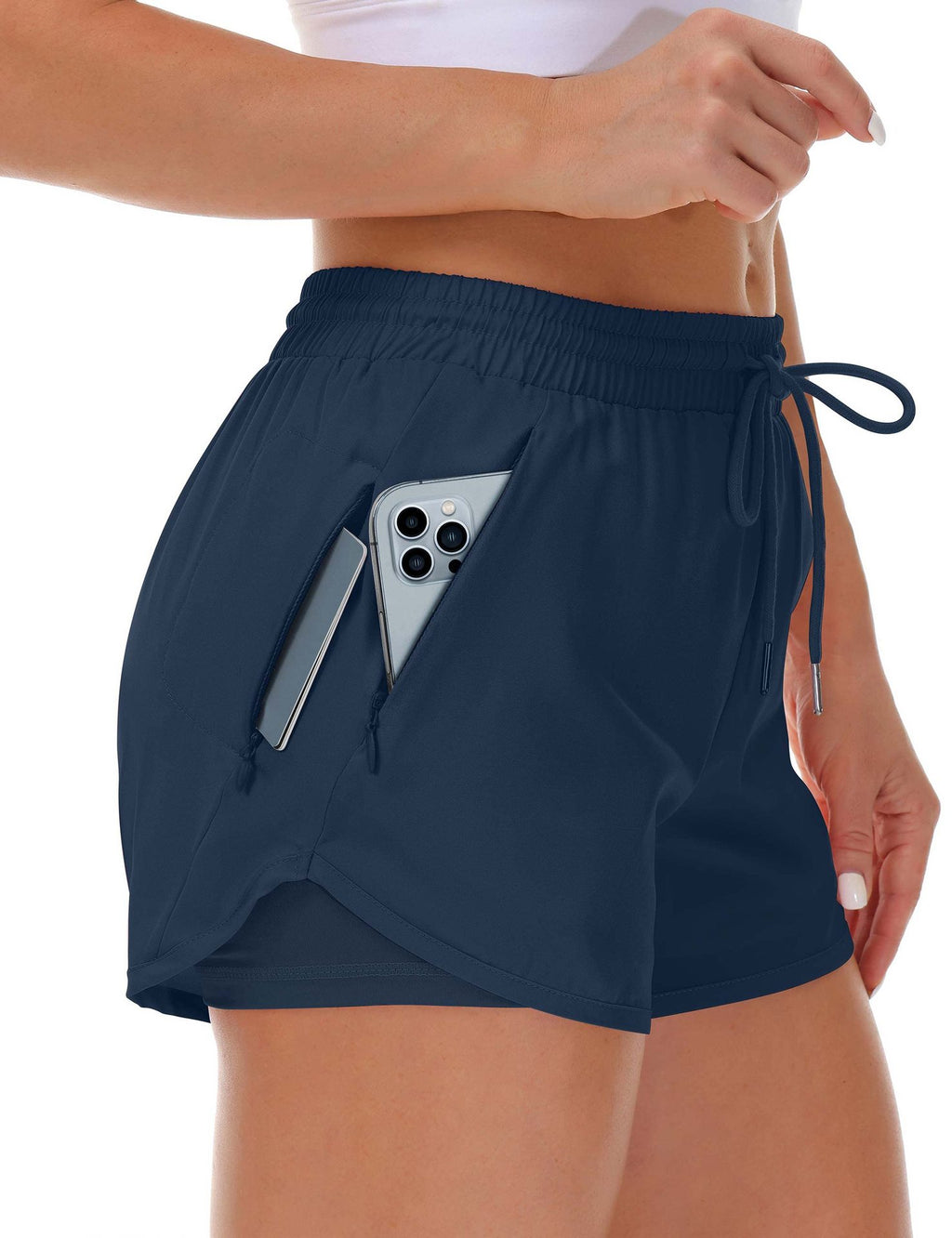 Womens Elastic Fitness Shorts