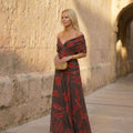Product English Title: Mesh Print Suspender Dress