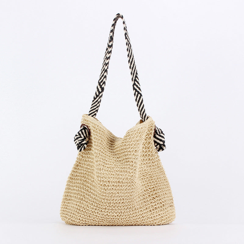 Korean Style Paper Rope Woven Shoulder Bag